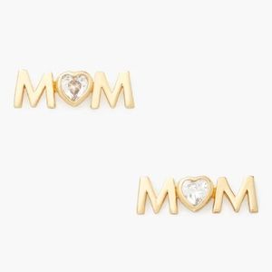Kate Spade Gold-Tone Crystal Mom Stud Earrings
